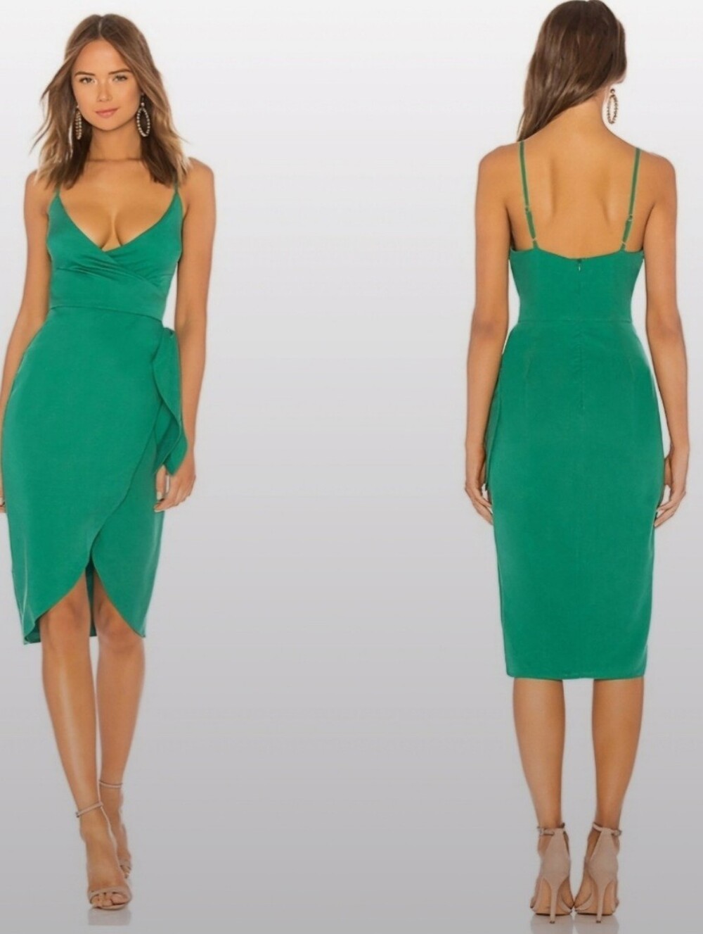 Lovers + Friends Green Sleeveless Dress Medium